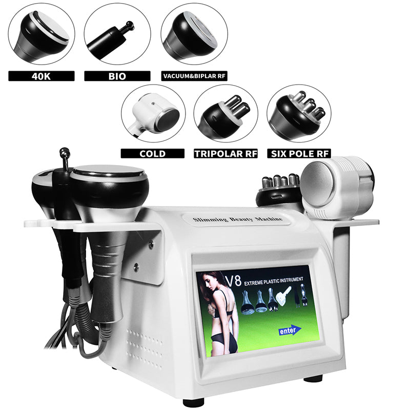 6IN1 Cavitation Vacuum RF Radio Frequency Ultrasonic Body Slimming Cellulite Reduce Machine