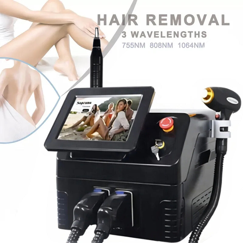 2in1 Portable Diode Laser 808nm Hair Removal Pico Tattoo Removal Spa Machine