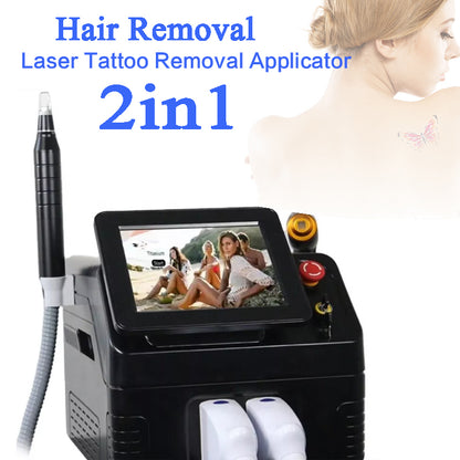 2in1 Portable Diode Laser 808nm Hair Removal Pico Tattoo Removal Spa Machine