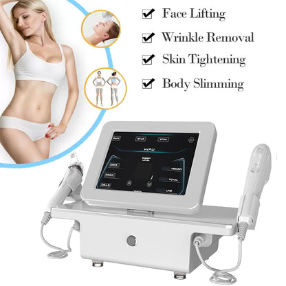 2IN1 Hifu 7D RF Fractional Microneedle Skin Tightening Anti Wrinkle Stretch Marks Removal Machine