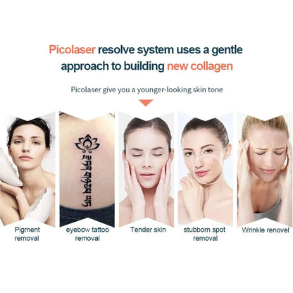 Picosecond Tattoo Removal Laser Picosure Skin Rejuvenation Freckles Mole Pigment Therapy  Machine