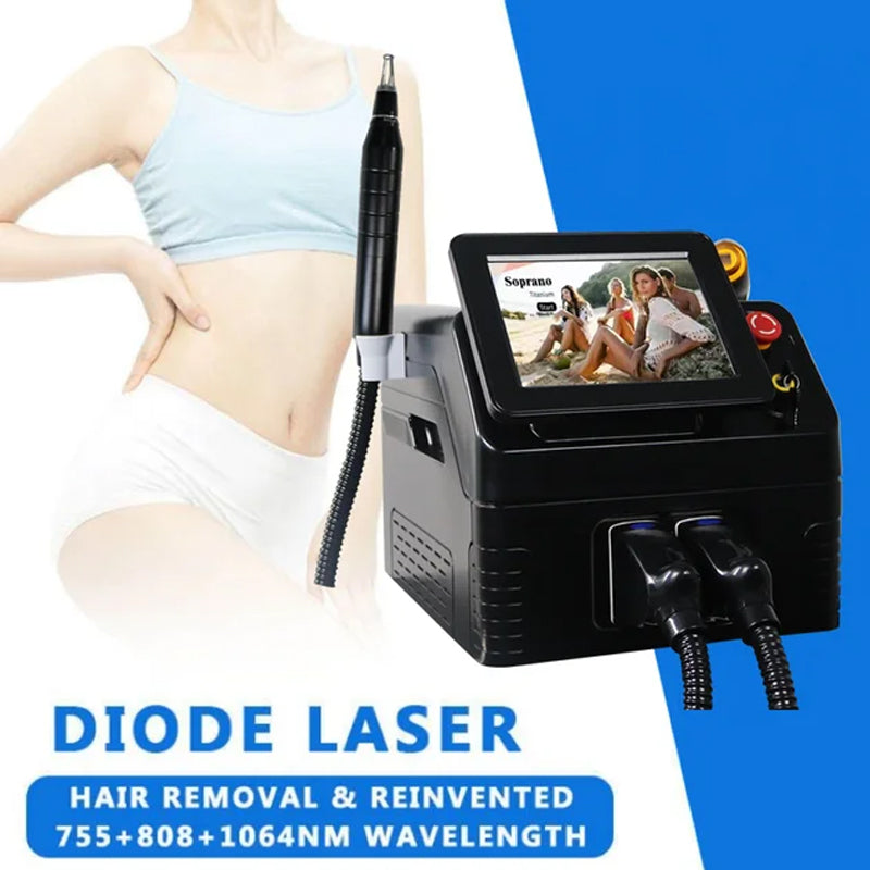 2in1 Portable Diode Laser 808nm Hair Removal Pico Tattoo Removal Spa Machine