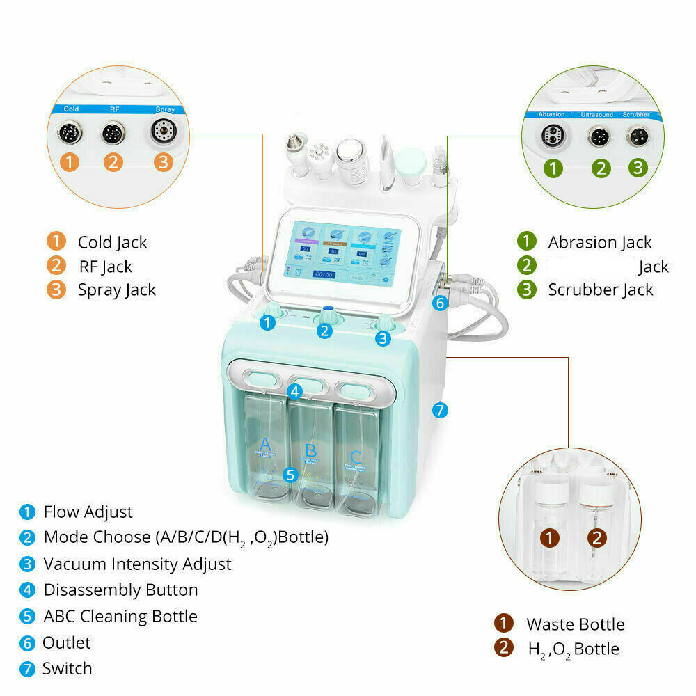 Facial Water Dermabrasion Machine Hydro Hydra Face Skin Tightening Spa Cleaning