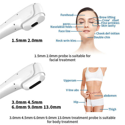 2IN1 Hifu 7D RF Fractional Microneedle Skin Tightening Anti Wrinkle Stretch Marks Removal Machine