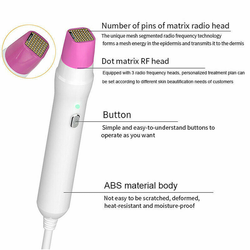 Facial Fractional RF Microneedle Lifting Skin Rejuvenation Wrinkle Removal Machine