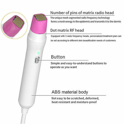 Facial Fractional RF Microneedle Lifting Skin Rejuvenation Wrinkle Removal Machine