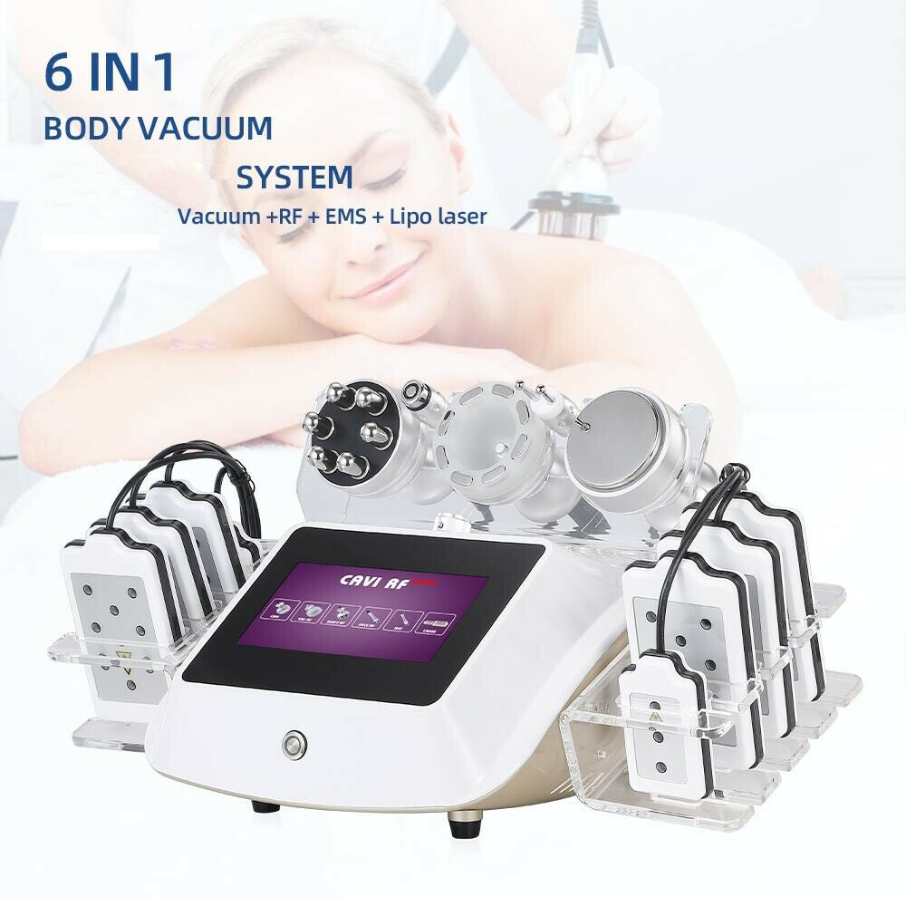 6IN1 40K Cavitation Lipo Laser Facial RF Loss Weight Body Slimming Skin Lifting Machine