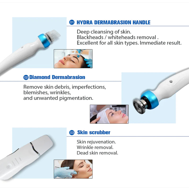 14IN1 Facial Hydro Dermabrasion Diamond Aqua Peeling Oxygen Jet Spa Skin Rejuvenation Machine