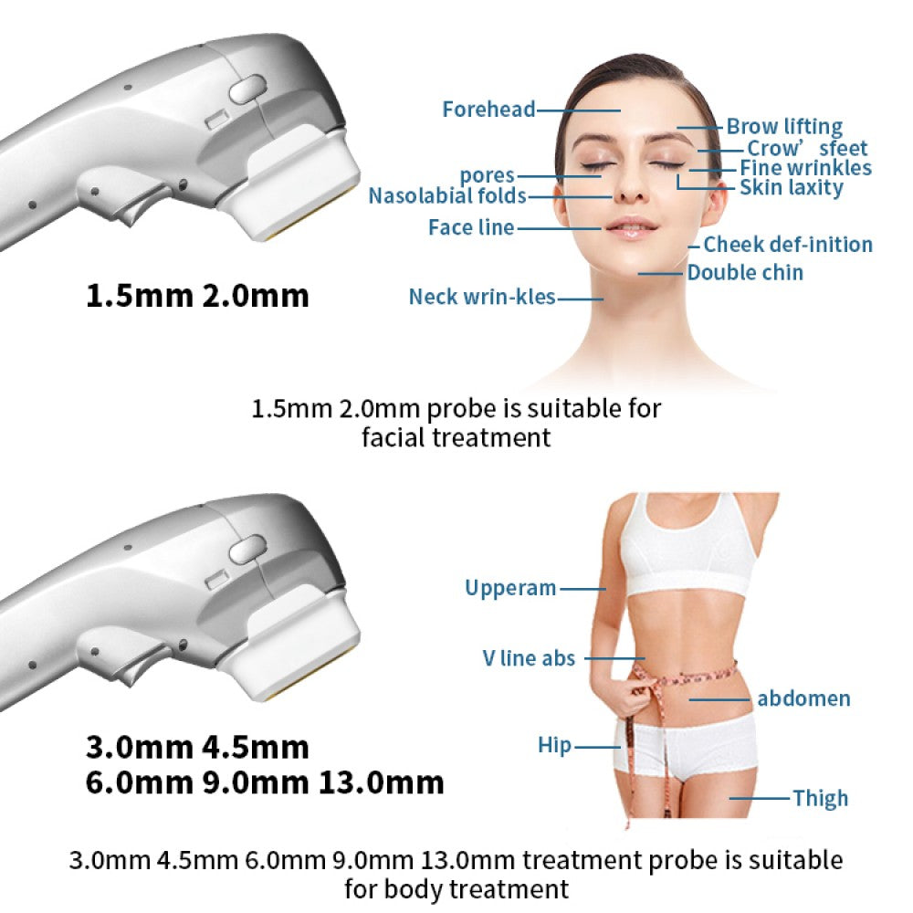 7D Hifu Wrinkle Removal Body Slimming Machine Eye Face Lifting Skin Care Rejuvenation