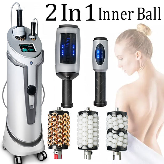 2 in 1 Inner Ball Roller Vibration Massage Body Slimming Machine Lymphatic Drainage Therapy Weight Loss