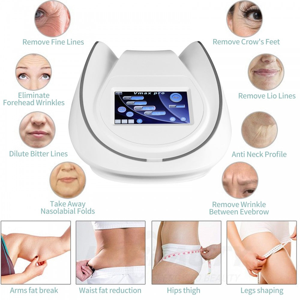 Vmax HIFU Skin Tightening Machine Wrinkle Removal Face Lifting Body Slimming Rejuvenation