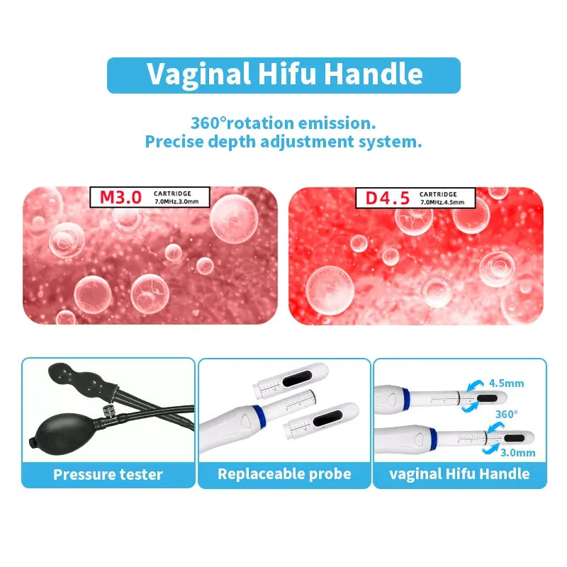 2In1 7D Hifu Ultrasonic Skin Lifting Vaginal Hifu Tightening Wrinkle Removal Rejuvenation Machine