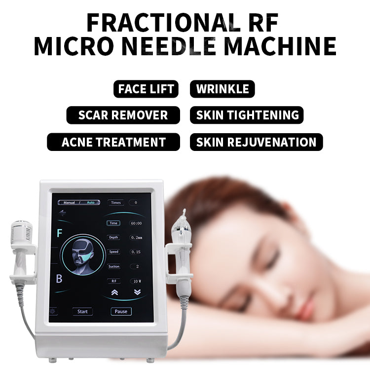 Microneedle RF Fractional Machine Facial Anti Wrinkle Lifting Scars Stretch Marks Removal Collagen Remodeling