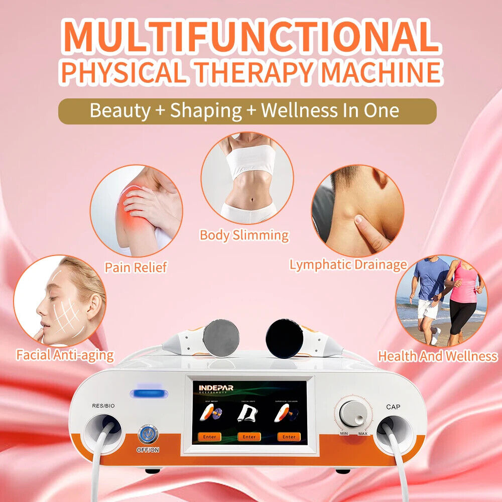 448K Body Tecar RET CET Diathermy Monopolar RF Skin Lifting Loss Weight Pain Relief Machine