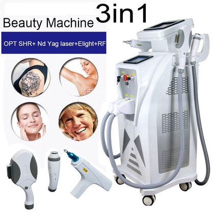 3IN1 Elight OPT IPL Hair Removal ND YAG Laser Tattoo Removal RF Therapy Skin Rejuvenation Machine