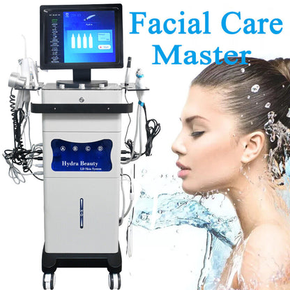 14 in 1 Demabration Facial RF Hydro Diamond Peeling Aqua Oxygen Spray Skin Beauty Machine