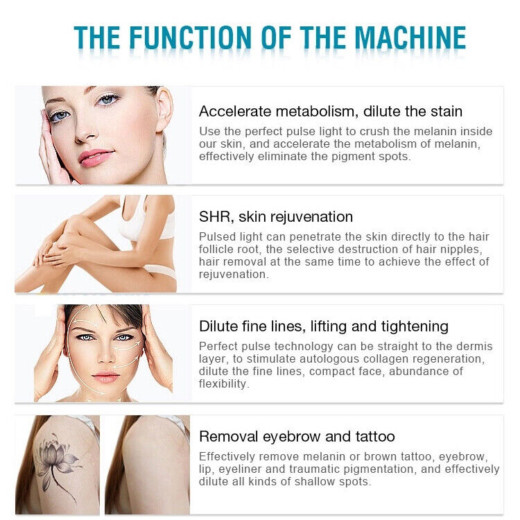 3IN1 Elight OPT IPL Hair Removal ND YAG Laser Tattoo Removal RF Therapy Skin Rejuvenation Machine