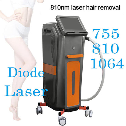 Painless Diode Laser Hair Removal Machine Armpit Hair Removal Skin Rejuvenation Whitening 755/810/1064nm