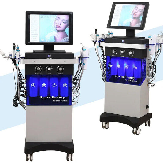 14IN1 Facial Hydro Dermabrasion Diamond Aqua Peeling Oxygen Jet Spa Skin Rejuvenation Machine