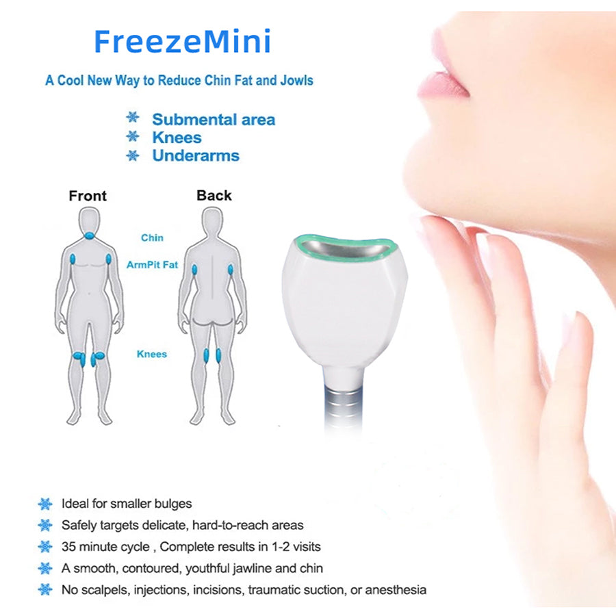 5in1 CryoLipolysis Fat Freezing Vaccum Cavitation RF Body Sculpting Machine Double Chin Removal