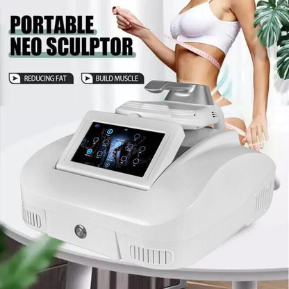 Portable Body Scuplting EMS Tesla Muscle Stimulator RF Fat Loss Slimming Machine