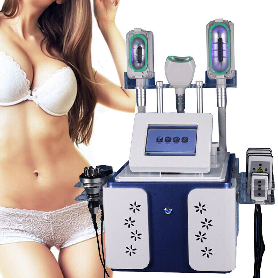 5in1 CryoLipolysis Fat Freezing Vaccum Cavitation RF Body Sculpting Machine Double Chin Removal